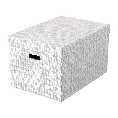 ESSELTE Caja Almacenamiento Esselte Grande Color Blanco 510X355X305 MM Pack de 3 Unidades