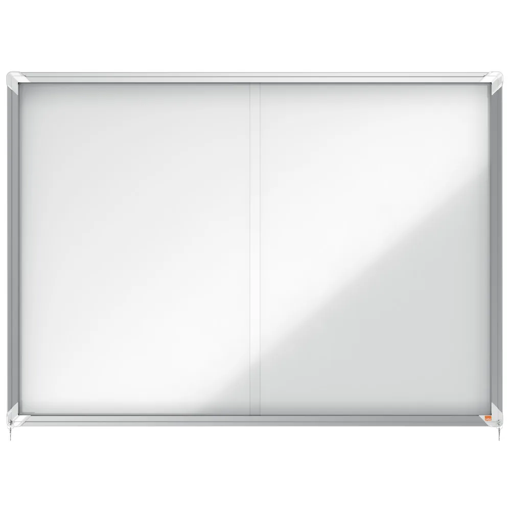 Vitrina de Anuncios Nobo Premium Plus con Puerta Corredera Fondo Magnetico 18 X DIN A4 Hojas 997X1412X54 MM