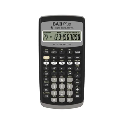 TEXAS INSTRUMENTS Calculadora Financiera Texas Instruments Ba Ii Plus Pantalla 1 Linea 10 Digitos