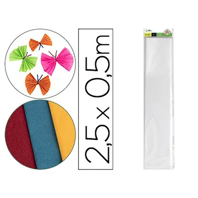 LIDERPAPEL Papel Crespon Liderpapel 50 CM X 2.5M 34G/M2 Blanco