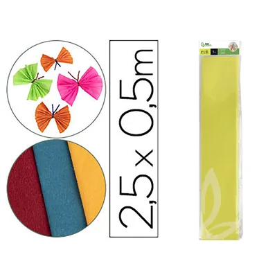 LIDERPAPEL Papel Crespon Liderpapel 50 CM X 2.5M 34G/M2 Amarillo