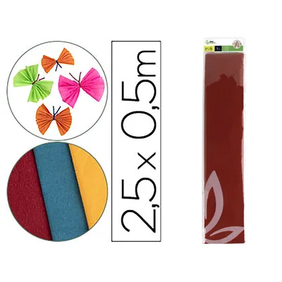 LIDERPAPEL Papel Crespon Liderpapel 50 CM X 2.5M 34G/M2 Rojo