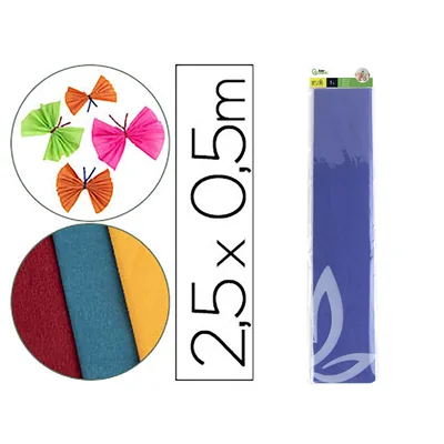 LIDERPAPEL Papel Crespon Liderpapel 50 CM X 2.5M 34G/M2 Azul Marino