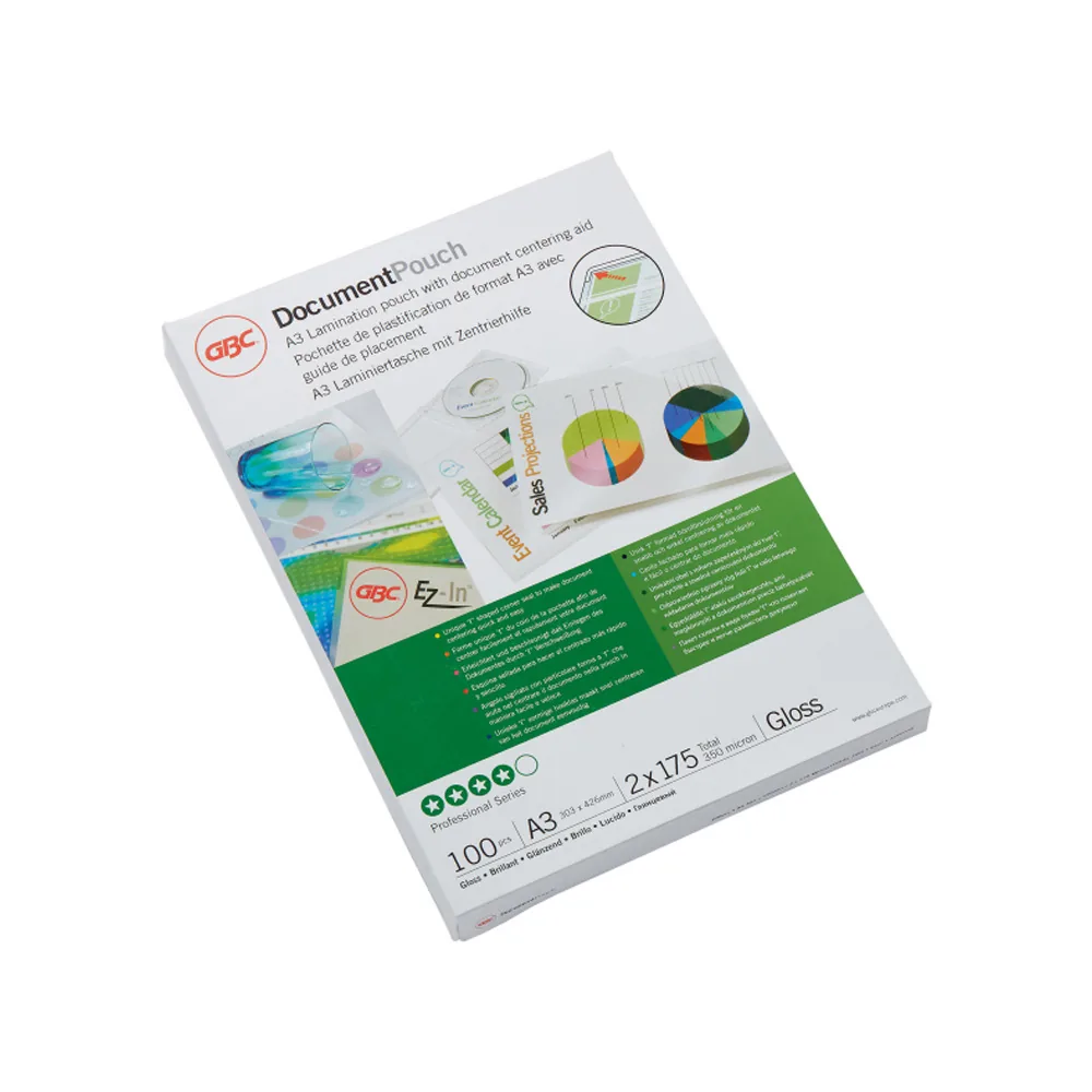 Bolsa de Plastificar Gbc DIN A3 2X175 Mc Caja de 100 Unidades
