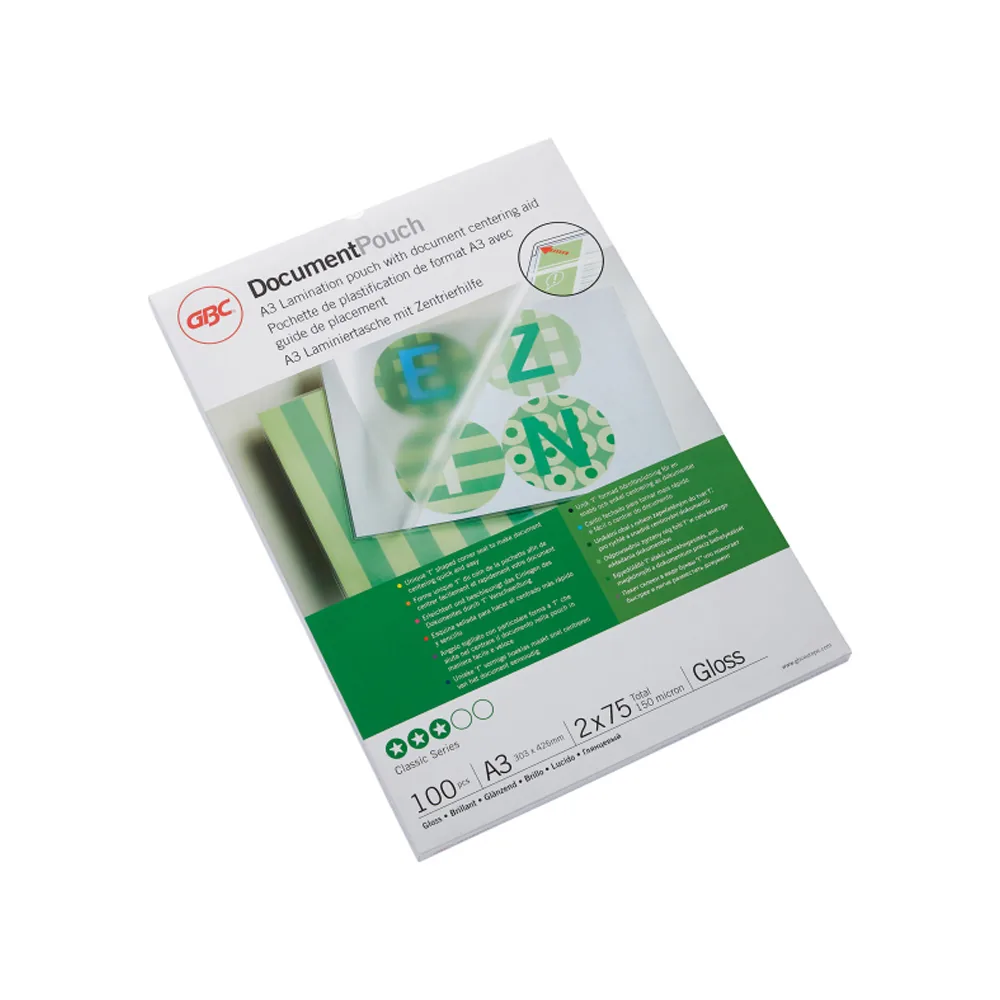 Bolsa de Plastificar Gbc DIN A3 2X75 Mc Caja de 100 Unidades