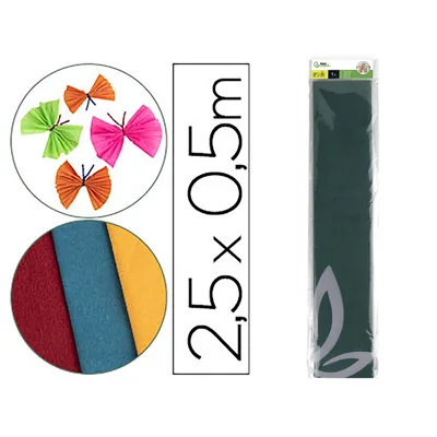 LIDERPAPEL Papel Crespon Liderpapel 50 CM X 2.5M 34G/M2 Verde Oscuro