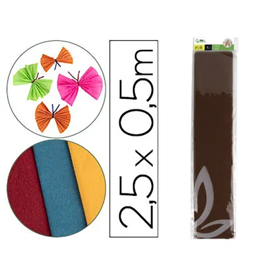 LIDERPAPEL Papel Crespon Liderpapel 50 CM X 2.5M 34G/M2 Marron