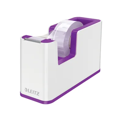LEITZ Portarrollo Sobremesa Leitz Wow Dual Plastico para Cintas 33 M Color Blanco/violeta