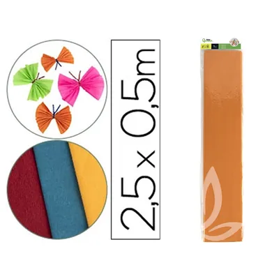 LIDERPAPEL Papel Crespon Liderpapel 50 CM X 2.5M 34G/M2 Naranja Claro