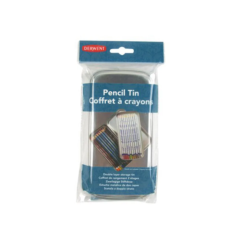 Estuche Metalico Derwent Doble para 18 Lapices