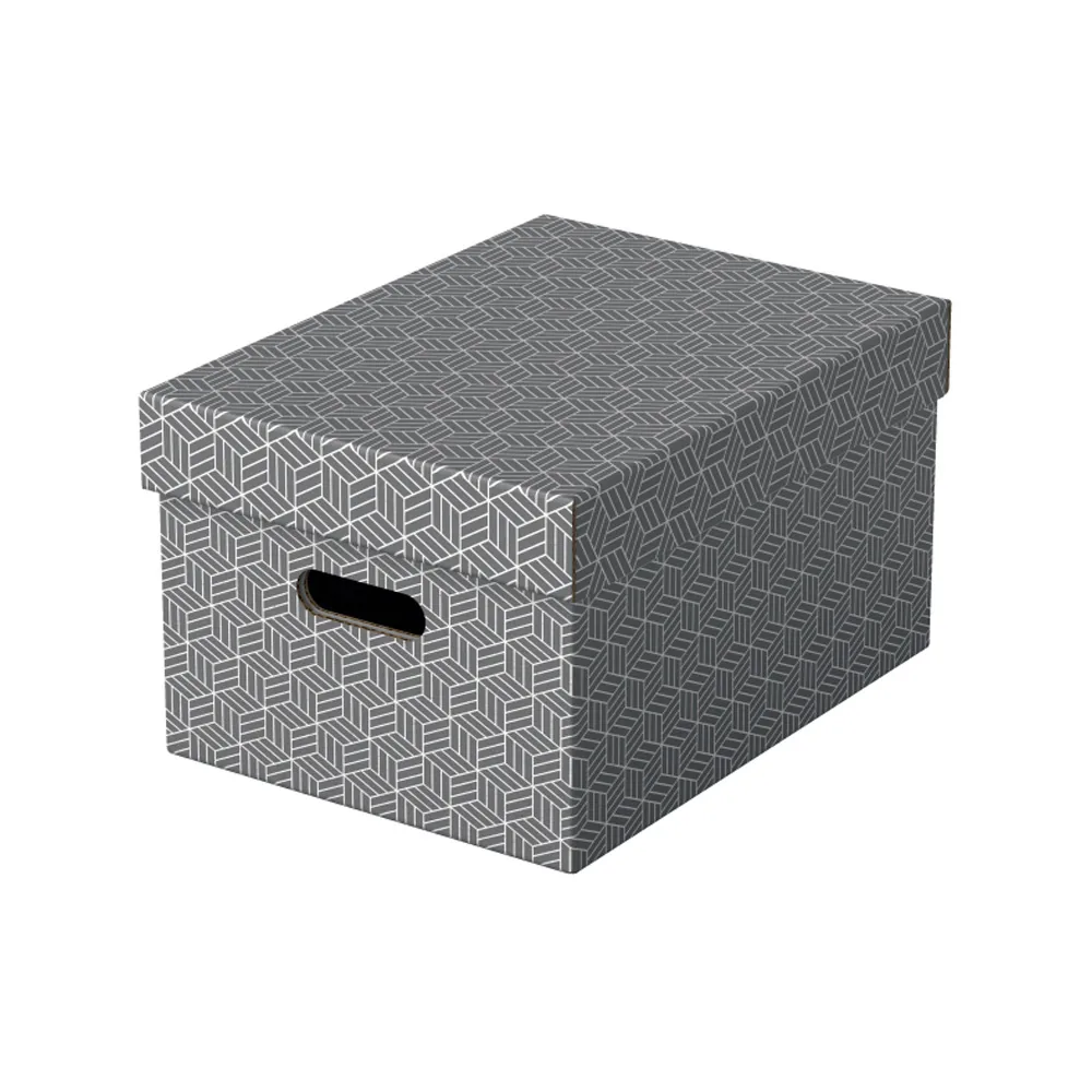 Caja de Almacenaje Esselte Mediana Color Gris 365X265X205 Mm) Pack de 3 Unidades
