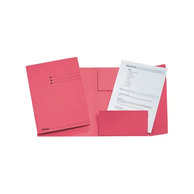 ESSELTE Subcarpeta Cartulina Esselte 3 Solapas DIN A4 Color Rosa 275 GR