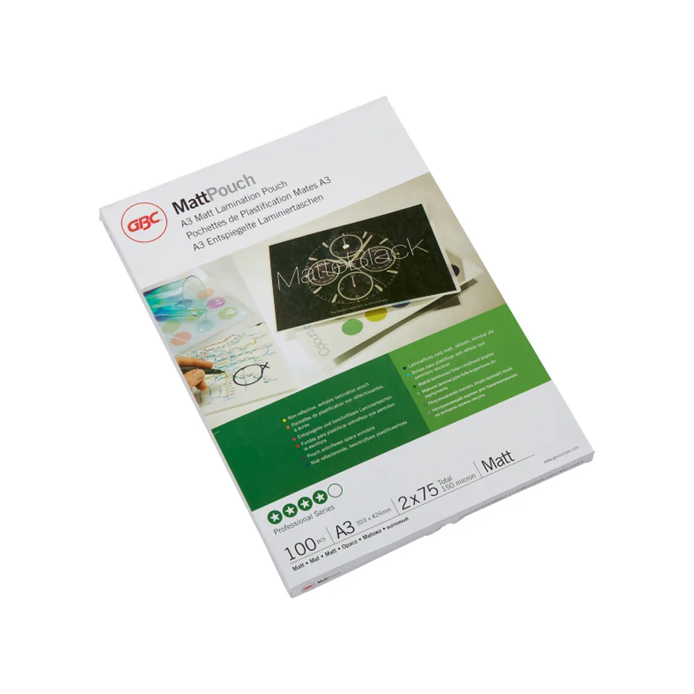 Bolsa de Plastificar Gbc DIN A3 2X75 Mc Mate Caja de 100 Unidades