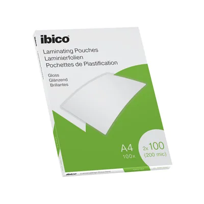 IBICO Bolsa de Plastificar Ibico DIN A4 2X100 Mc Caja de 100 Unidades