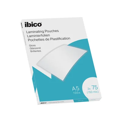 IBICO Bolsa de Plastificar Ibico DIN A5 2X75 Mc Caja de 100 Unidades