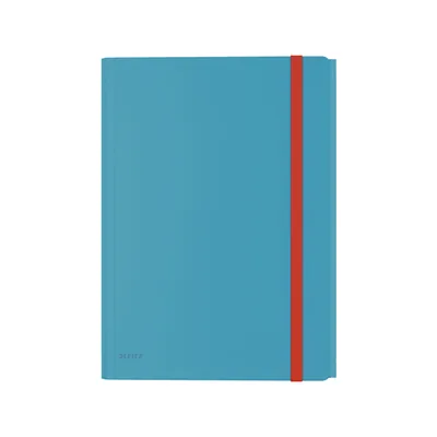 LEITZ Carpeta Leitz Cosy Gomas Tres Solapas y Bolsillo Interior con Cierre DIN A4 Polipropileno Color Azul