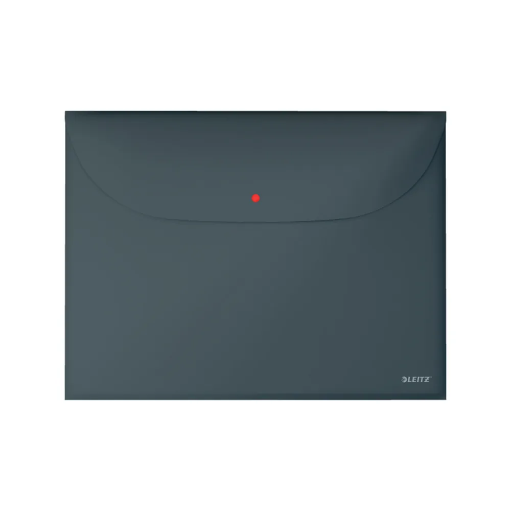 Carpeta Leitz Cosy Privacidad Portadocumentos Broche con Dos Bolsillos DIN A4 Polipropileno Color Gris