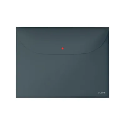 LEITZ Carpeta Leitz Cosy Privacidad Portadocumentos Broche con Dos Bolsillos DIN A4 Polipropileno Color Gris