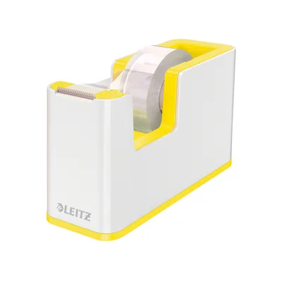 LEITZ Portarrollo Sobremesa Leitz Wow Dual para Cintas 33 M Color Amarillo/blanco