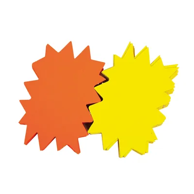 BLANCA Etiqueta Cartulina Marcaprecios Amarillo/naranja Fluorescente 80X120 MM 450 GR Pack de 50 Unidades