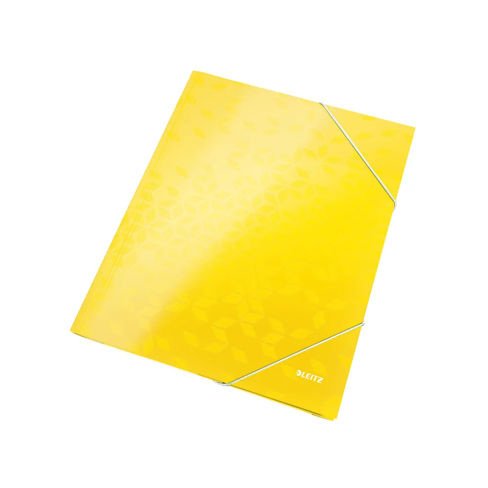Carpeta Leitz Wow Gomas Solapas Carton DIN A4 Color Amarillo