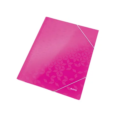 LEITZ Carpeta Leitz Wow Gomas Solapas Carton DIN A4 Color Fucsia