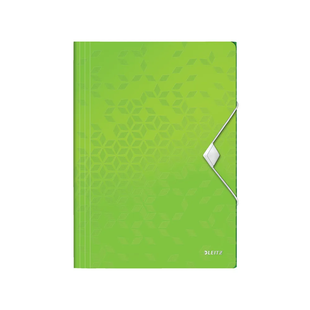 Carpeta Leitz Wow Gomas Solapas Polipropileno DIN A4 Color Verde