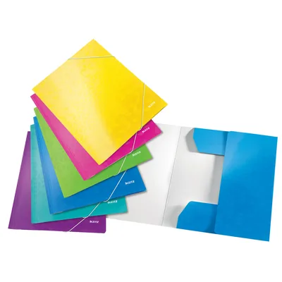 LEITZ Carpeta Leitz Wow Gomas Solapas Carton DIN A4 Pack 6 Unidades Colores Surtidos