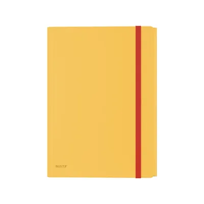 LEITZ Carpeta Leitz Cosy Gomas Solapas y Bolsillo Interior con Cierre Polipropileno DIN A4 Color Amarillo