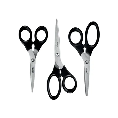 LEITZ Tijera Leitz Acero Inoxidable Color Negro Set de 3 Unidades 165/185/200 MM