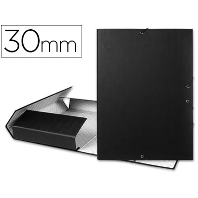 LIDERPAPEL Carpeta Proyectos Liderpapel Folio Lomo 30MM Carton Forrado Negra