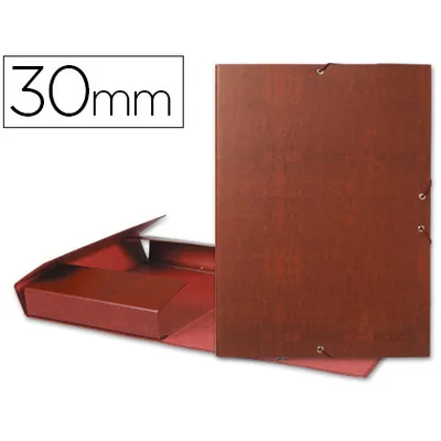 LIDERPAPEL Carpeta Proyectos Liderpapel Folio Lomo 30MM Carton Forrado Cuero