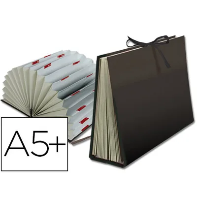 LIDERPAPEL Carpeta Fuelle Liderpapel Cuarto Carton Forrado Negra