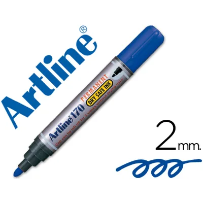 ARTLINE Rotulador Artline Marcador Permanente 170 Azul Punta Redonda 2MM Antisecado