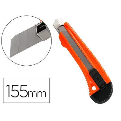 Q-CONNECT Cuter Q-Connect Plastico Ancho Retractil Cuchilla 18 MM XD-38 Blister 1 Unidad