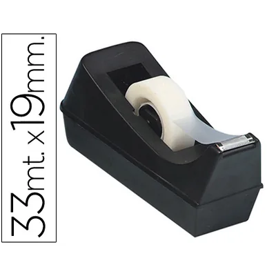 Q-CONNECT Portarrollo Sobremesa Q-Connect Plastico para Cinta de 33 M Color Negro