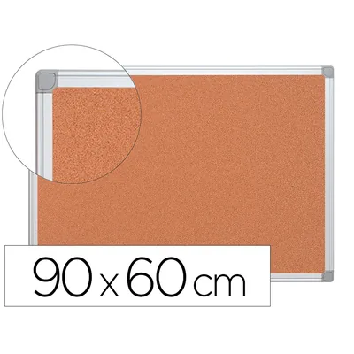 Q-CONNECT Pizarra Corcho Q-Connect Marco de Aluminio 90X60 CM