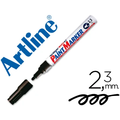 ARTLINE Rotulador Artline Marcador Permanente EK-400 Xf Negro -punta Redonda 2.3 MM -metal Caucho y Plastico