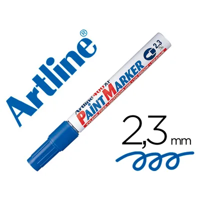 ARTLINE Rotulador Artline Marcador Permanente EK-400 Xf Azul -punta Redonda 2.3 MM -metal Caucho y Plastico