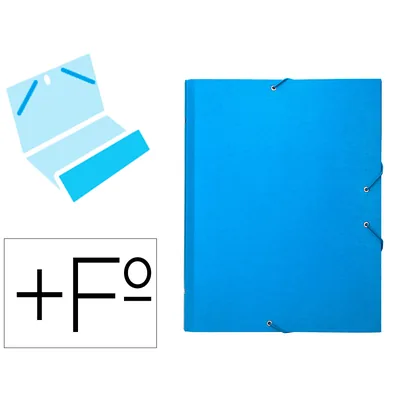 LIDERPAPEL Carpeta Clasificadora Liderpapel 12 Departamentos Folio Prolongado Carton Forrado Celeste