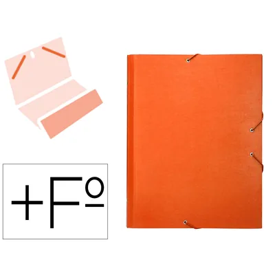 LIDERPAPEL Carpeta Clasificadora Liderpapel 12 Departamentos Folio Prolongado Carton Forrado Naranja