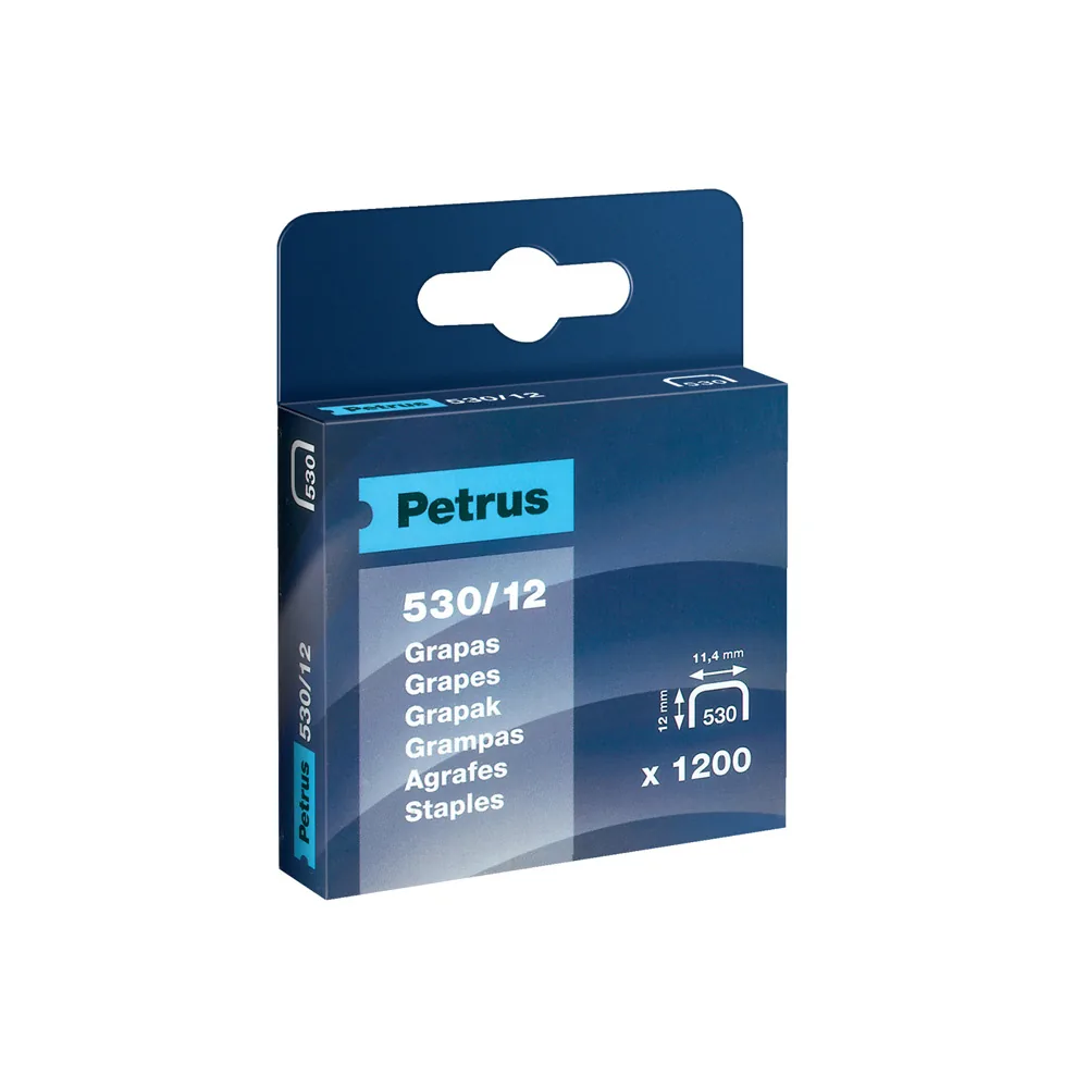 Grapas Petrus Nº 530/12 Caja de 1200 Grapas