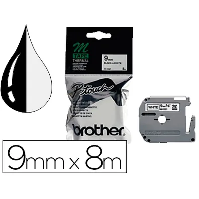BROTHER Cinta Brother MK-221 Blanco-negro 9MM Longitud 8 M