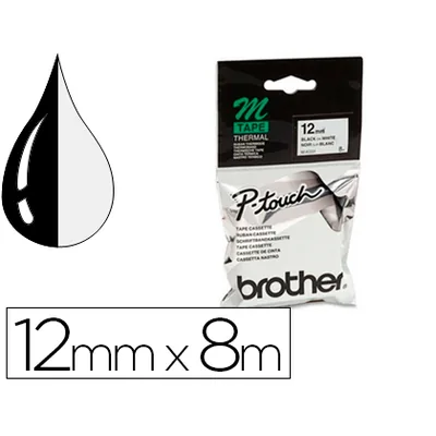 BROTHER Cinta Brother MK-231 Blanco-negro 12MM Longitud 8 M