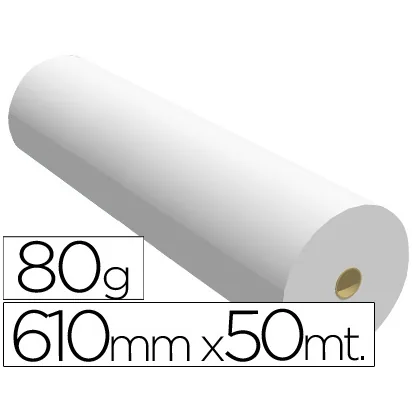 Papel Reprografia para Plotter 610MMX50MT 80 G Impresion Ink-jet