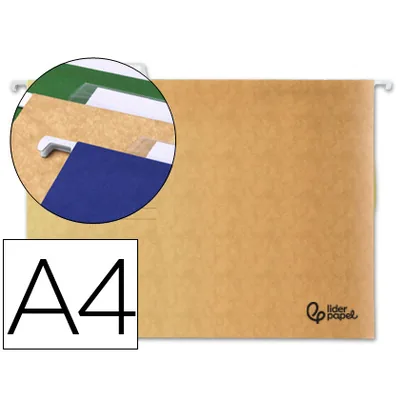 LIDERPAPEL Carpeta Colgante Liderpapel A4 Kraft