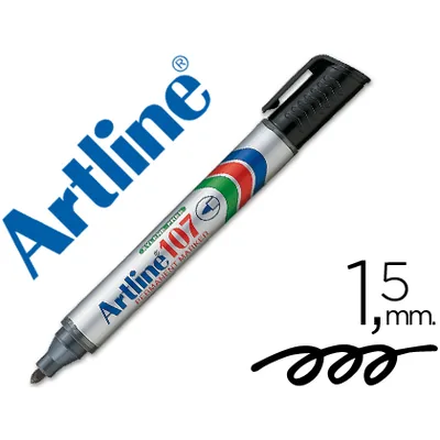 ARTLINE Rotulador Artline Marcador Permanente 107 Negro Punta Redonda