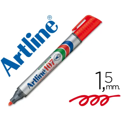 ARTLINE Rotulador Artline Marcador Permanente 107 Rojo Punta Redonda