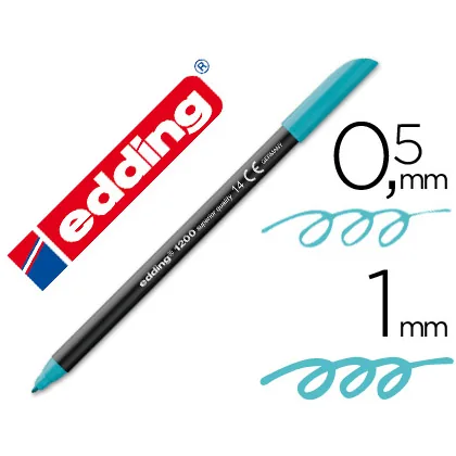 Rotulador Edding Punta Fibra 1200 Azul Turquesa n.14 Punta Redonda 0.5 MM