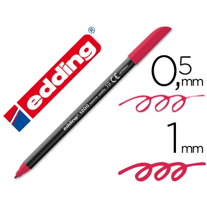 Rotulador Edding Punta Fibra 1200 Carmin N. 19 Punta Redonda 0.5 MM